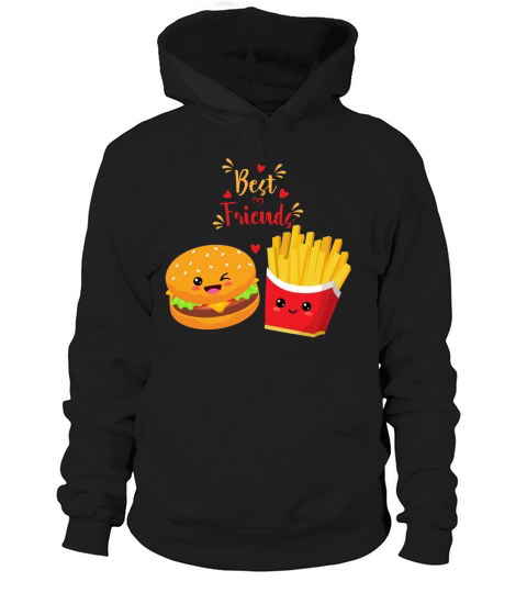 Hamburger Fries Best Friend-Hamburger Day Hoodie Unisex
