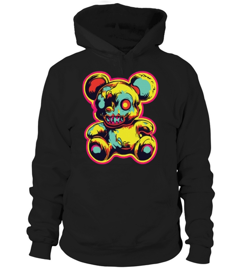 Horror Scary Bear Halloween Witchy Wuzzles Hoodie Unisex
