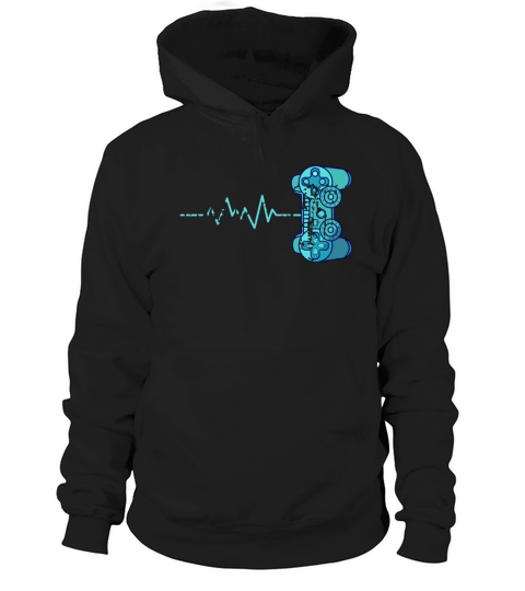 Vintage Gamer Heartbeat Video Games Player Hoodie Unisex
