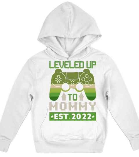 Funny Leveled Up To Mom 2022 - Vintage Promoted To Kids Hoodie