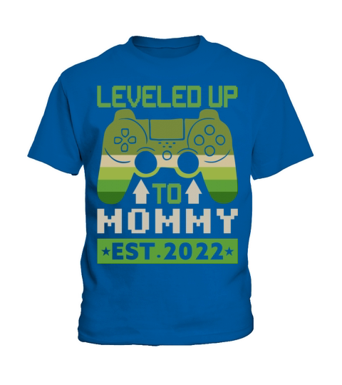 Funny Leveled Up To Mom 2022 - Vintage Promoted To Kids T-Shirt