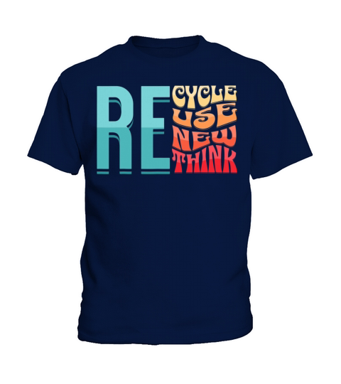 Recycle Reuse Renew Rethink Vintage Environmental Kids T-Shirt