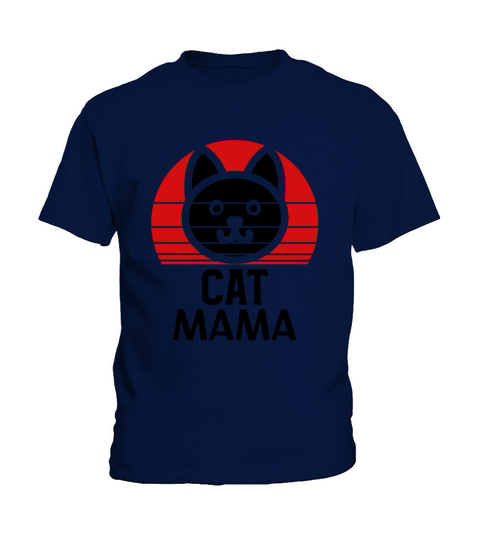 Vintage Eighties Style Cat Mom Graphic Tee Retro Kids T-Shirt