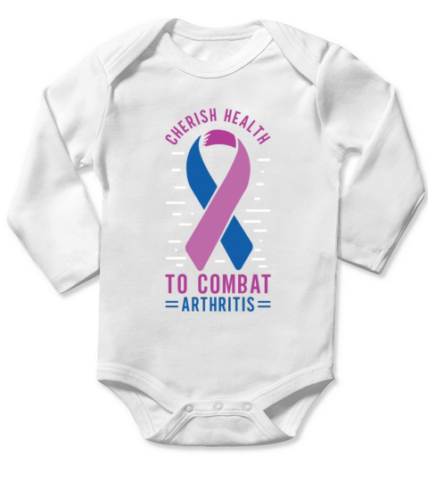 Cherish Health To Combat Arthritis Awareness Long Sleeve Baby One-Piece