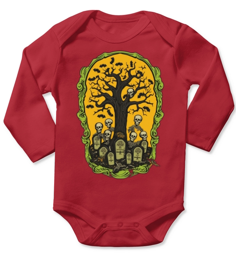 skull Long Sleeve Baby One-Piece