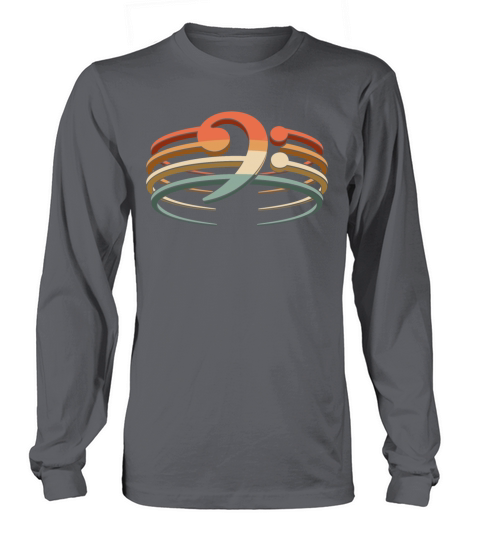Bass Guitar Vintage Bass Clef for Bassist Long sleeved Unisex