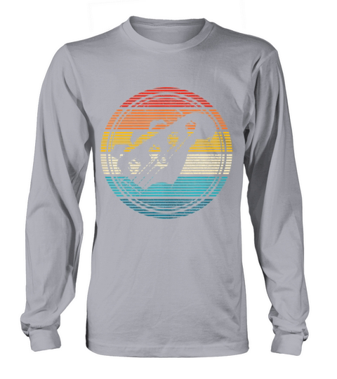 Bass Guitar Vintage Retro Funny Bass Player Long sleeved Unisex