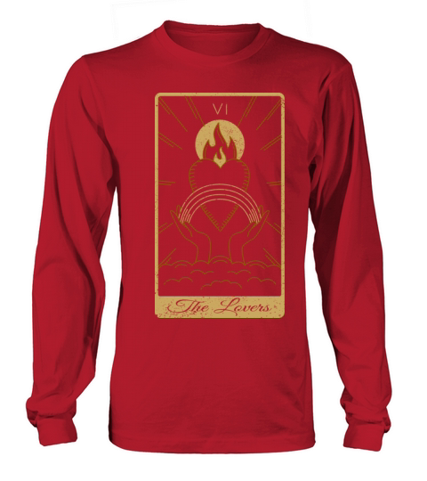 Tarot Card The Lovers Occult Gothic Halloween Long sleeved Unisex