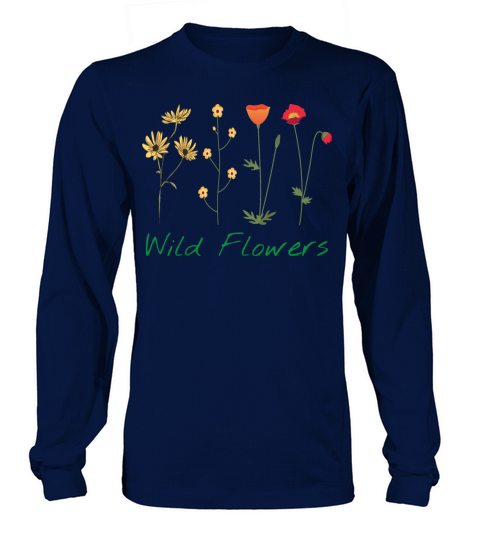 Vintage Retro Wild flower Long sleeved Unisex