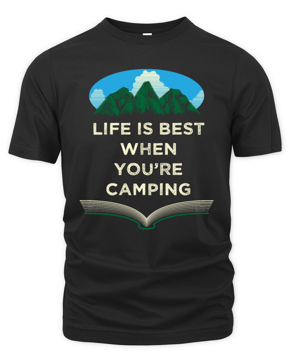 Life Is Best When Camping Positivity Camper Positi Organic Unisex T-shirt
