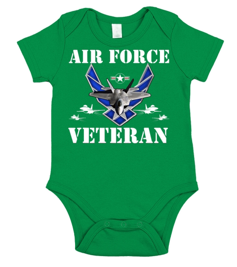 Air Force Veteran with Vintage Roundel and F35 Short Sleeve Baby One-Piece