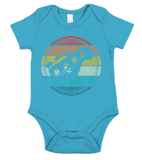 Bass Guitar Vintage Retro Funny Bass Player Short Sleeve Baby One-Piece