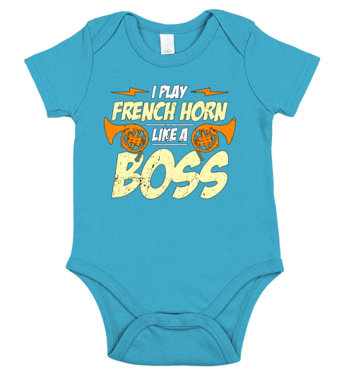 French Horn I Play French Horn Like Marching Band Short Sleeve Baby One-Piece