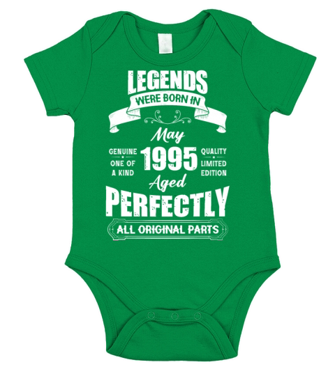 Legends Were Born In May 1995 Birthday Short Sleeve Baby One-Piece