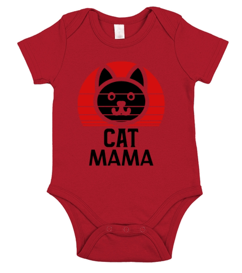 Vintage Eighties Style Cat Mom Graphic Tee Retro Short Sleeve Baby One-Piece