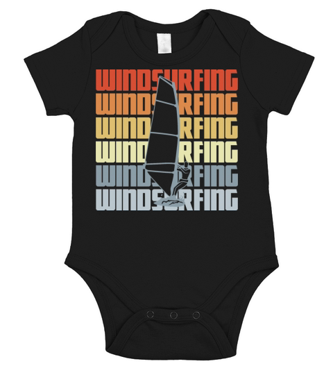 Vintage Windsurfing Short Sleeve Baby One-Piece