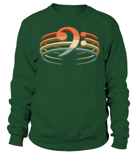 Bass Guitar Vintage Bass Clef for Bassist Sweatshirt Unisex