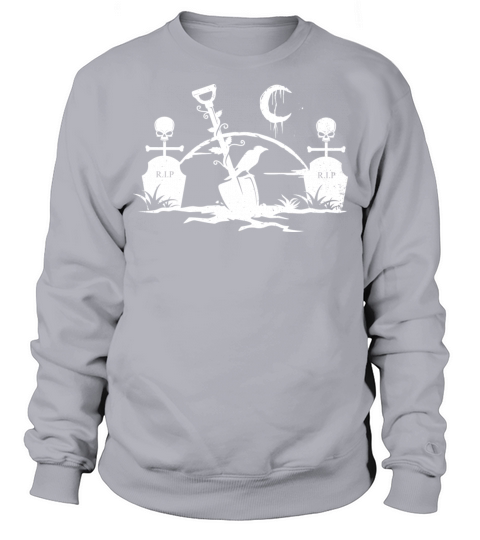 Gothic Graveyard Vintage Crow Lover Skull Fanatic Sweatshirt Unisex