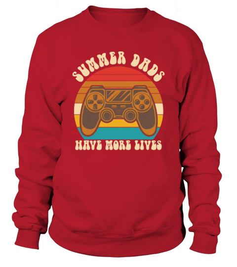 Summer Dads Have More Lives Vintage Gamer Sweatshirt Unisex
