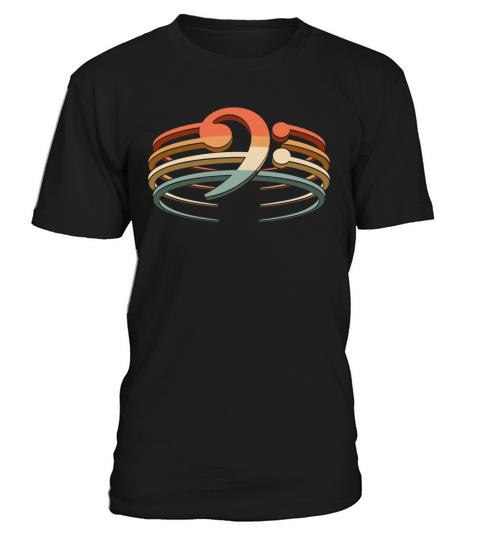 Bass Guitar Vintage Bass Clef for Bassist T-Shirt Unisex