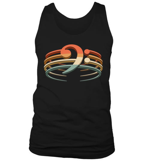 Bass Guitar Vintage Bass Clef for Bassist Tank Top Unisex