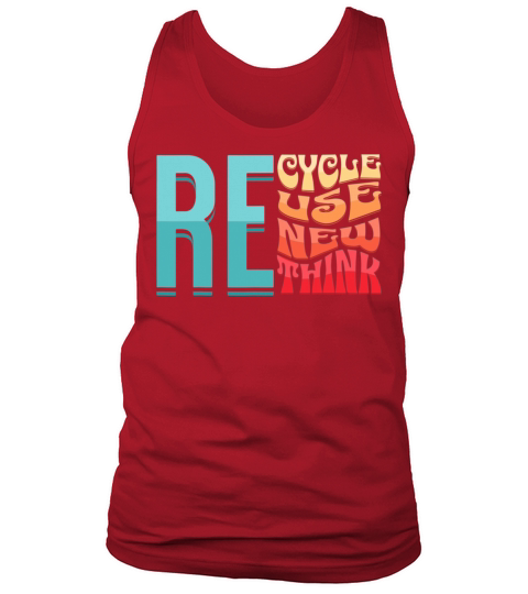 Recycle Reuse Renew Rethink Vintage Environmental Tank Top Unisex