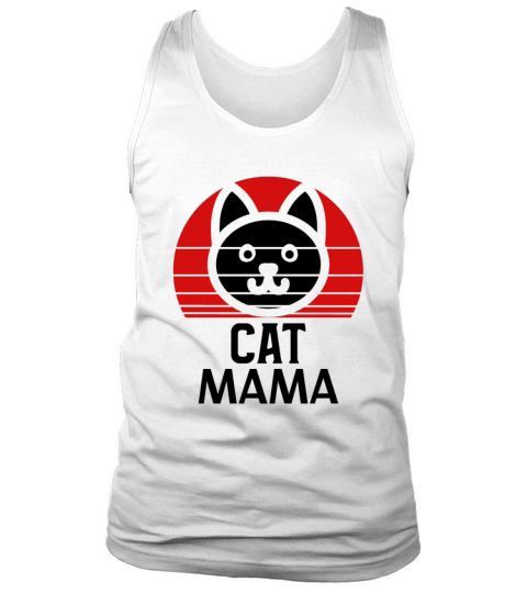 Vintage Eighties Style Cat Mom Graphic Tee Retro Tank Top Unisex