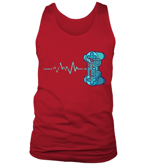 Vintage Gamer Heartbeat Video Games Player Tank Top Unisex