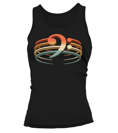 Bass Guitar Vintage Bass Clef for Bassist Tank top Woman