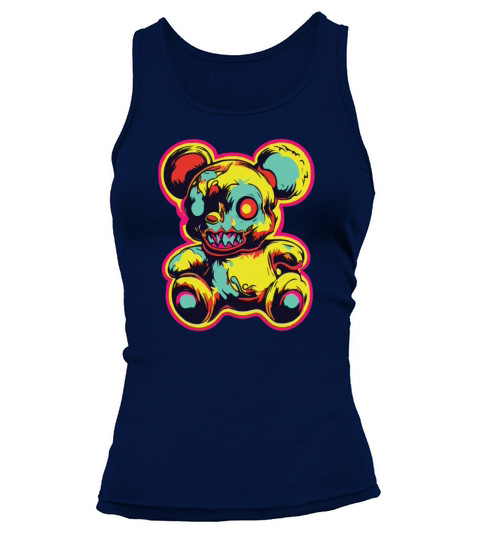 Horror Scary Bear Halloween Witchy Wuzzles Tank top Woman