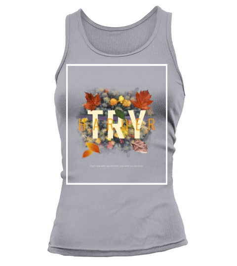 Try Harder Quote Tank top Woman
