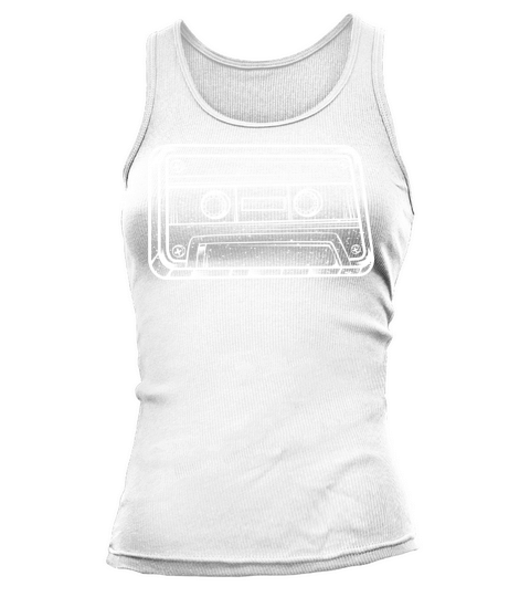 Vintage Music Cassette Sketch Audio Recorder Tank top Woman