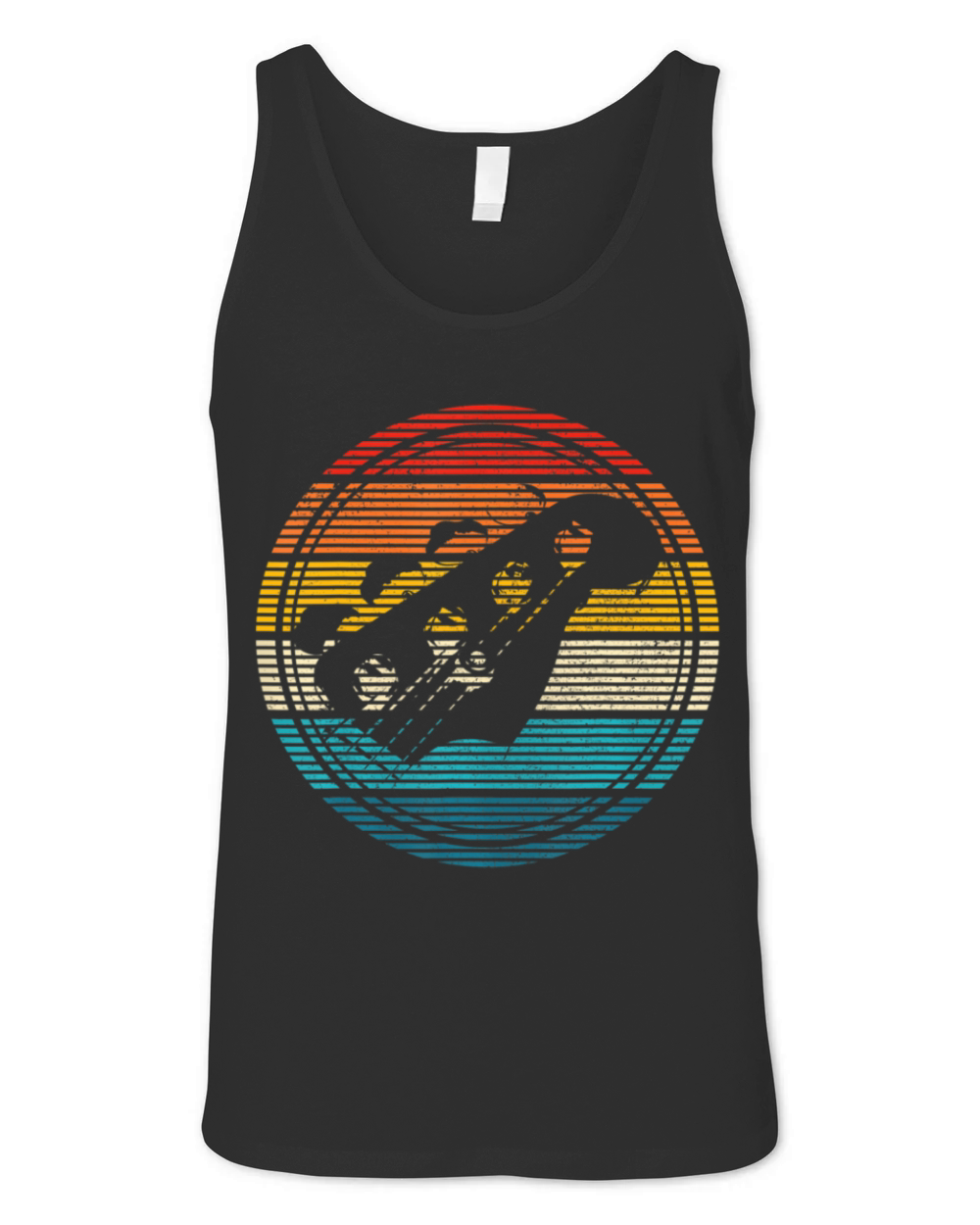 Bass Guitar Vintage Retro Funny Bass Player Unisex Jersey Tank