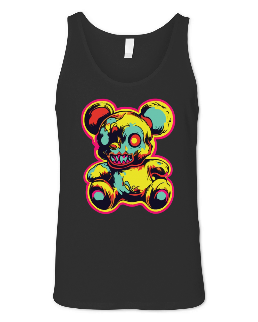 Horror Scary Bear Halloween Witchy Wuzzles Unisex Jersey Tank