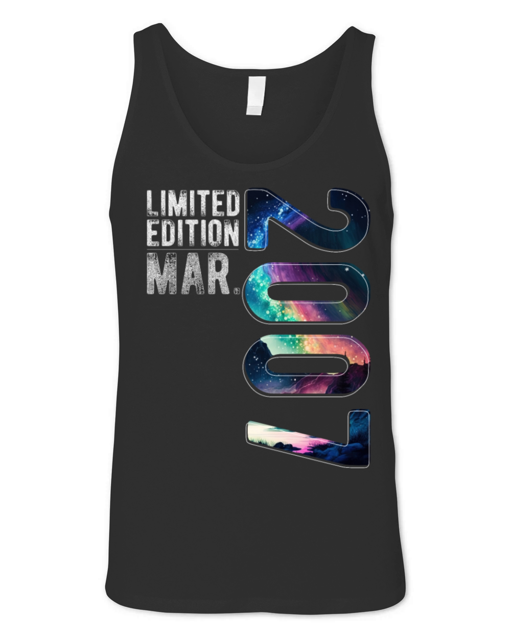 Limited Edition 2007 March Birthday Polar Lights Unisex Jersey Tank