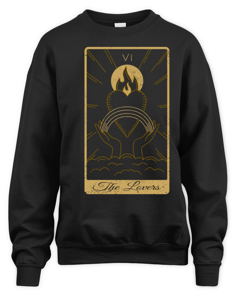 Tarot Card The Lovers Occult Gothic Halloween Unisex Premium Crewneck Sweatshirt