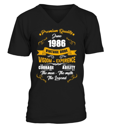 June 1973 Vintage Birthday Present V-Neck T-shirt