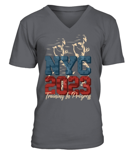 NYC Annual 2023 Marathon Training In Progress V-Neck T-shirt