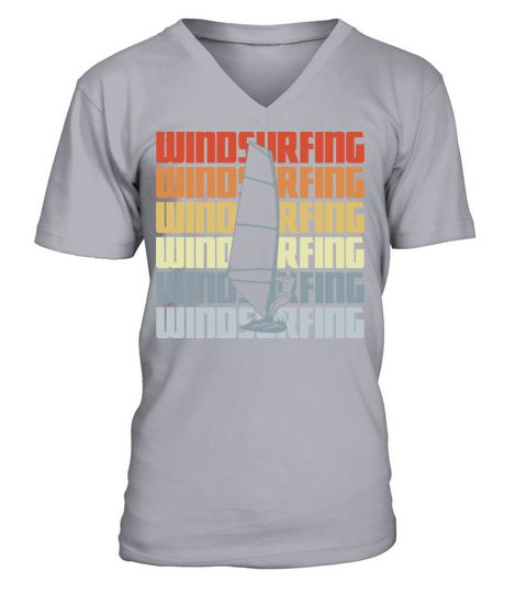 Vintage Windsurfing V-Neck T-shirt