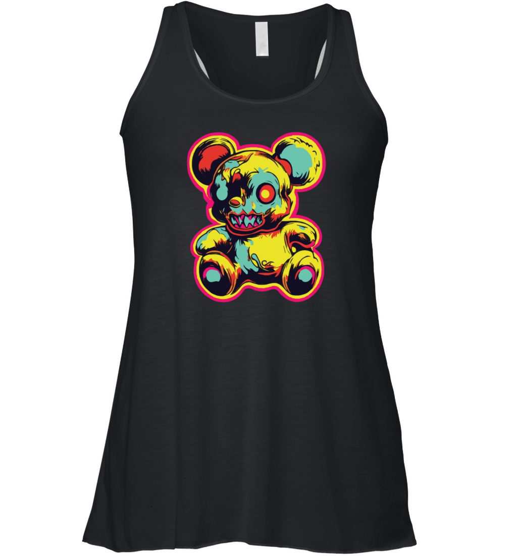 Horror Scary Bear Halloween Witchy Wuzzles Women's Flowy Tank Top