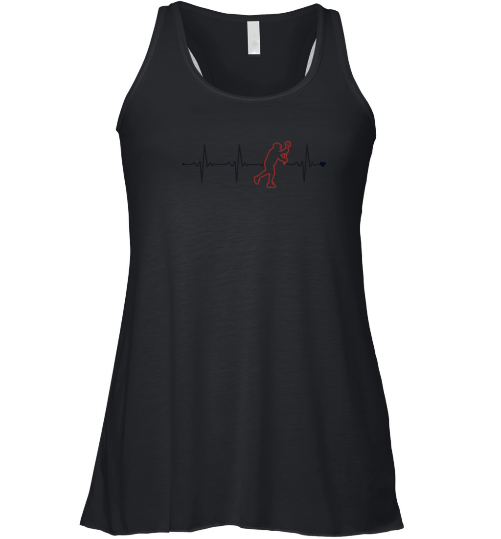 Lacrosse Heartbeat Fan Mom Goalie Lax Legend Women's Flowy Tank Top