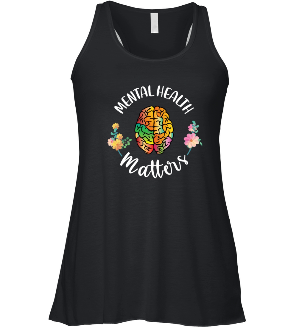 Mental Health Matter Brain Design Women's Flowy Tank Top