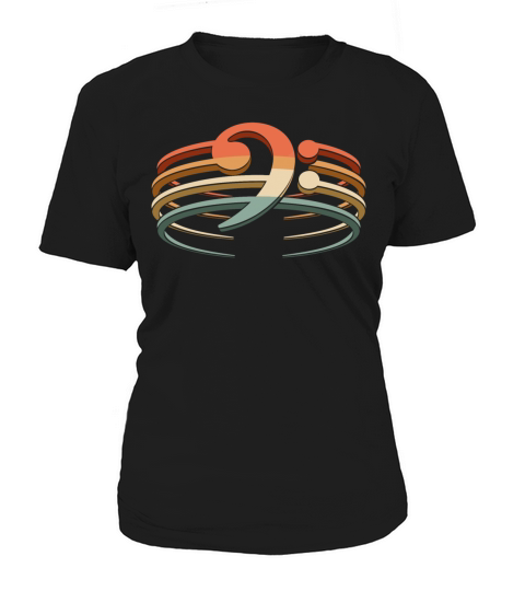 Bass Guitar Vintage Bass Clef for Bassist Women's T-Shirt