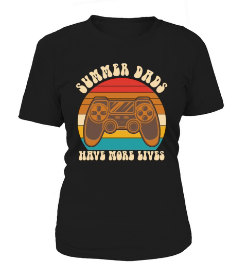 Summer Dads Have More Lives Vintage Gamer Women's T-Shirt