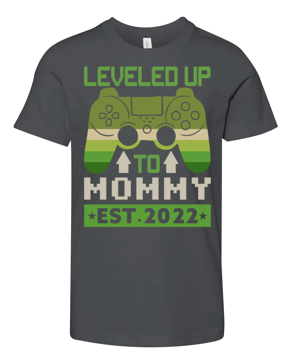 Funny Leveled Up To Mom 2022 - Vintage Promoted To Youth Unisex Jersey Tee