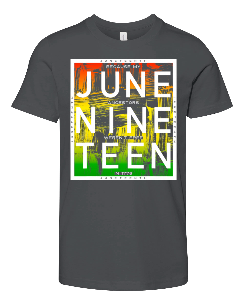 Juneteenth June Nine Teen Black History Vintage Youth Unisex Jersey Tee