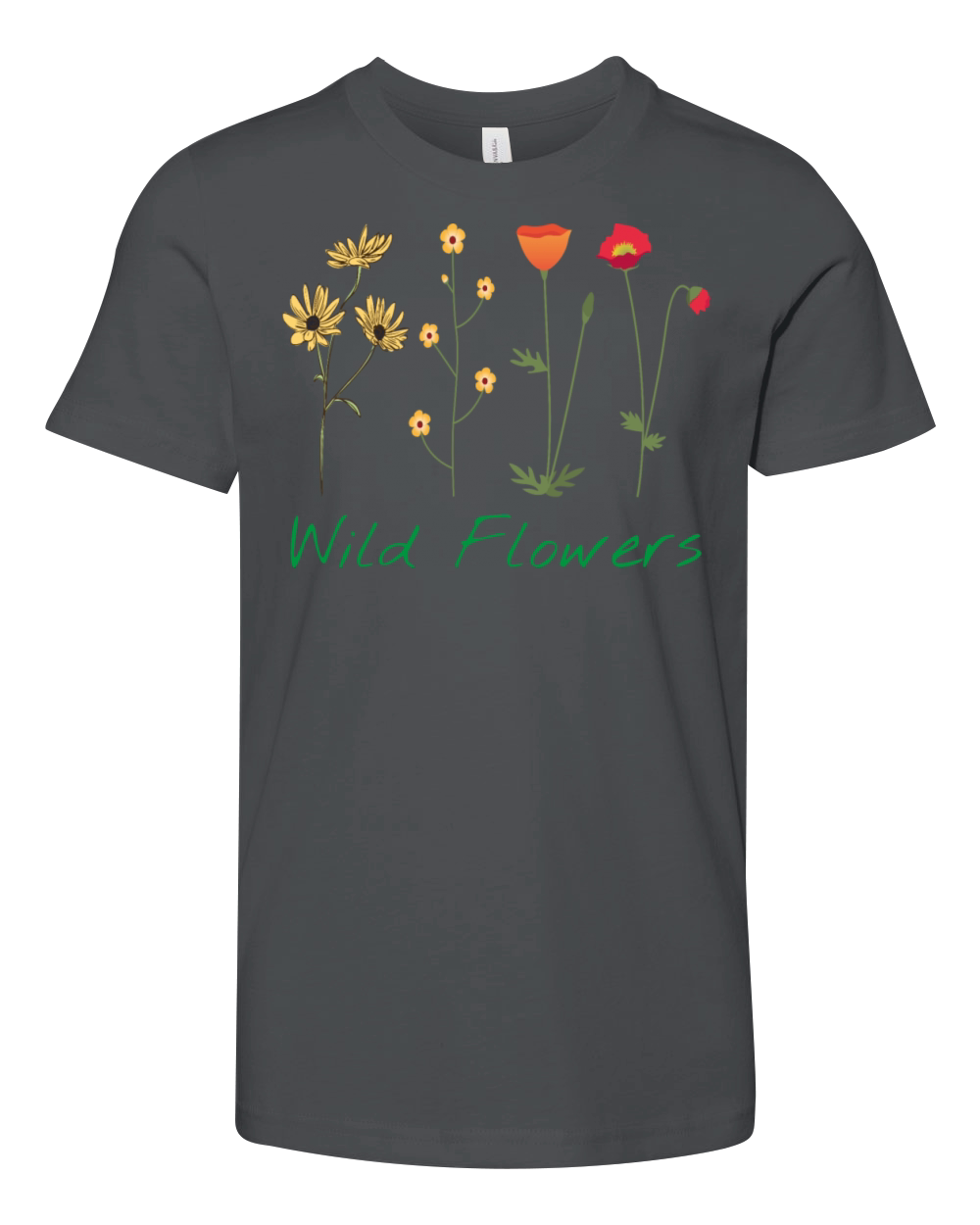 Vintage Retro Wild flower Youth Unisex Jersey Tee