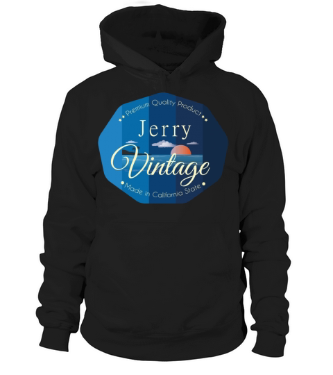 Jerry First Name Vintage Blue Hoodie Unisex