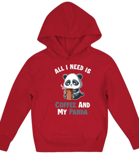 Coffee and my Panda Barista Queen Latte Art Coffee Kids Hoodie