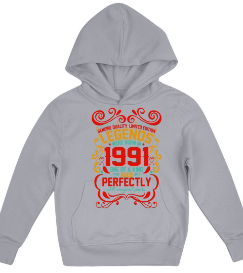 Vintage Authentic 1991 Birthday Gifts idea Kids Hoodie